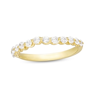 0.50 CT. T.W. Certified Lab-Created Diamond Scallop Edge Anniversary Band in 14K Gold