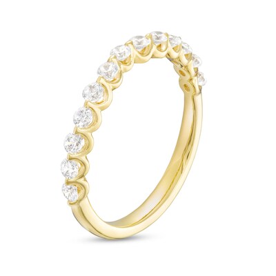 0.50 CT. T.W. Certified Lab-Created Diamond Scallop Edge Anniversary Band in 14K Gold