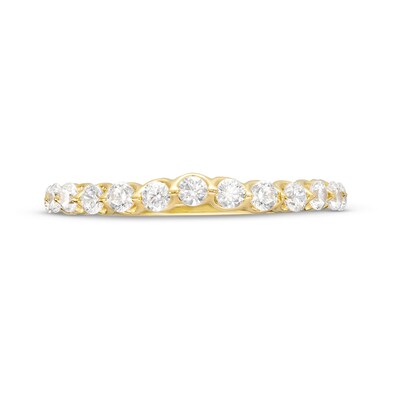 0.50 CT. T.W. Certified Lab-Created Diamond Scallop Edge Anniversary Band in 14K Gold