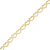 3.14mm Heart Link Chain Anklet in Hollow 10K Gold – 9"