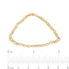 Thumbnail Image 3 of 3.14mm Heart Link Chain Anklet in Hollow 10K Gold – 9"