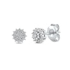 Thumbnail Image 0 of 0.13 CT. T.W. Diamond Flower Stud Earrings in 10K White Gold