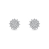 Thumbnail Image 1 of 0.13 CT. T.W. Diamond Flower Stud Earrings in 10K White Gold