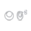 0.25 CT. T.W. Diamond Swirl Double Circle Stud Earrings in 10K Gold