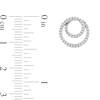 Thumbnail Image 3 of 0.25 CT. T.W. Diamond Swirl Double Circle Stud Earrings in 10K White Gold