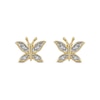 Thumbnail Image 1 of Diamond Accent Butterfly Stud Earrings in 10K Gold