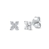 0.25 CT. T.W. Diamond Four-Point Flower Stud Earrings in 10K White Gold