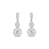 0.75 CT. T.W. Diamond Double Circle Frame Drop Earrings in 10K Gold