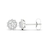 0.62 CT. T.W. Diamond Flower Frame Stud Earrings in 10K Gold