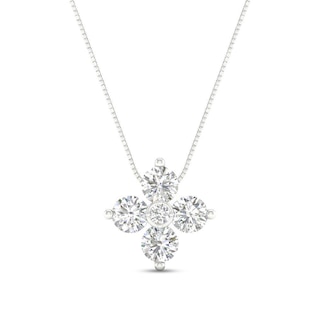 0.25 CT. T.W. Quad Diamond Flower Pendant in 10K Gold