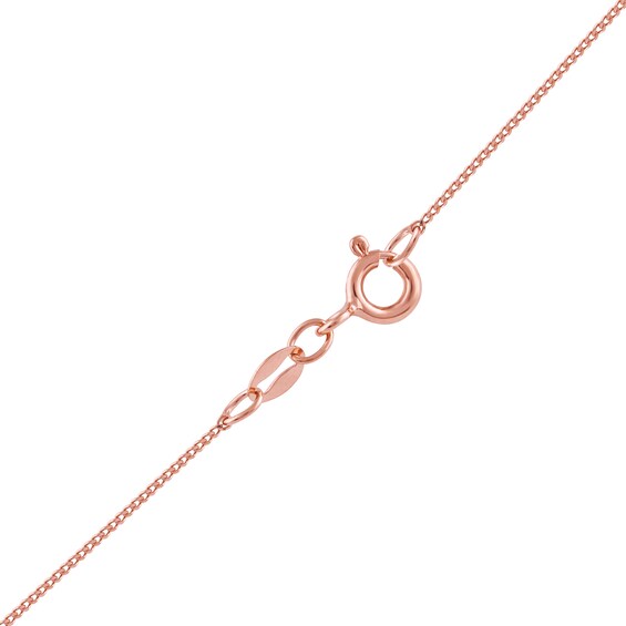 0.12 CT. T.W. Diamond Tilted Curly Heart Pendant in 10K Rose Gold