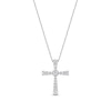 0.33 CT. T.W. Diamond Graduated Cross Pendant in 10K Gold