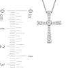 Thumbnail Image 3 of 0.33 CT. T.W. Diamond Graduated Cross Pendant in 10K White Gold