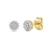 Thumbnail Image 0 of 0.13 CT. T.W. Multi-Diamond Starburst Stud Earrings in 10K Gold