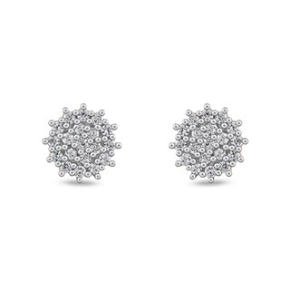 0.13 CT. T.W. Multi-Diamond Starburst Stud Earrings in 10K Gold