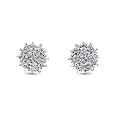 0.13 CT. T.W. Multi-Diamond Starburst Stud Earrings in 10K Gold