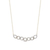 0.25 CT. T.W. Diamond Open Marquise-Shaped Linked Chain Necklace in Sterling Silver with 14K Gold Plate