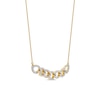 0.25 CT. T.W. Diamond Open Marquise-Shaped Linked Chain Necklace in Sterling Silver with 14K Gold Plate