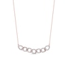 0.25 CT. T.W. Diamond Open Marquise-Shaped Linked Chain Necklace in Sterling Silver with 14K Rose Gold Plate