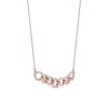 0.25 CT. T.W. Diamond Open Marquise-Shaped Linked Chain Necklace in Sterling Silver with 14K Rose Gold Plate