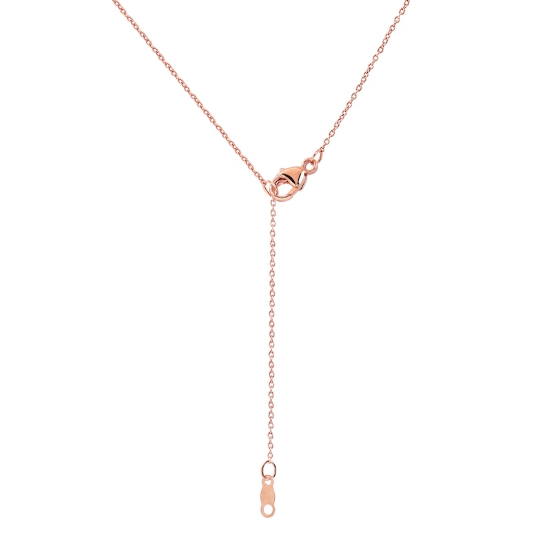 0.25 CT. T.W. Diamond Open Marquise-Shaped Linked Chain Necklace in Sterling Silver with 14K Rose Gold Plate|Peoples Jewellers