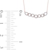 Thumbnail Image 3 of 0.25 CT. T.W. Diamond Open Marquise-Shaped Linked Chain Necklace in Sterling Silver with 14K Rose Gold Plate