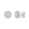 0.25 CT. T.W. Multi-Diamond Double Frame Stud Earrings in 10K Gold