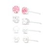 Thumbnail Image 0 of Child's 4.0mm Faux Pearl, Multi-Colour Crystal and Ball Four Pair Stud Earrings Set in Sterling Silver