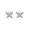 Thumbnail Image 1 of Diamond Accent Butterfly Stud Earrings in 10K White Gold