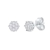 Thumbnail Image 0 of 0.11 CT. T.W. Diamond Honeycomb Stud Earrings in 10K White Gold