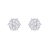 0.11 CT. T.W. Diamond Honeycomb Stud Earrings in 10K White Gold