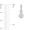 Thumbnail Image 3 of 0.75 CT. T.W. Diamond Double Circle Frame Drop Earrings in 10K Gold