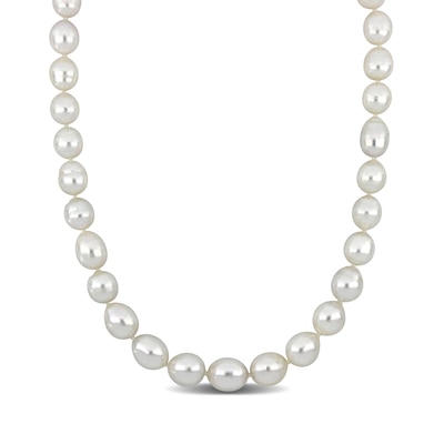 9.0-11.0mm South Sea Cultured Pearl Strand Necklace with 14K Gold Clasp