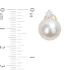 12.0-12.5mm Baroque South Sea Cultured Pearl and 0.40 CT. T.W. Diamond Stud Earrings in 14K Gold