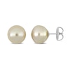 Thumbnail Image 0 of 12.0-13.0mm Baroque Golden South Sea Cultured Pearl Stud Earrings in 14K White Gold