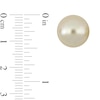 Thumbnail Image 2 of 12.0-13.0mm Baroque Golden South Sea Cultured Pearl Stud Earrings in 14K White Gold