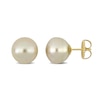 Thumbnail Image 0 of 12.0-13.0mm Baroque Golden South Sea Cultured Pearl Stud Earrings in 14K Gold