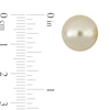 Thumbnail Image 2 of 12.0-13.0mm Baroque Golden South Sea Cultured Pearl Stud Earrings in 14K Gold