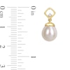 Thumbnail Image 2 of 8.0-8.5mm Baroque Freshwater Cultured Pearl and Diamond Accent Square Drop Earrings in 10K Gold