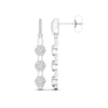 Thumbnail Image 0 of 0.33 CT. T.W. Multi-Diamond Trio Paper Clip Link Linear Drop Earrings in 10K White Gold