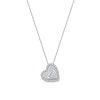 Thumbnail Image 0 of 0.10 CT. T.W. Diamond Tilted Heart Button Pendant in 10K White Gold