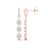 0.33 CT. T.W. Multi-Diamond Trio Paper Clip Link Linear Drop Earrings in 10K Rose Gold