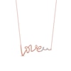 Thumbnail Image 0 of 0.05 CT. T.W. Diamond "Love" Cursive Curly Script in Sterling Silver with 14K Rose Gold Plate