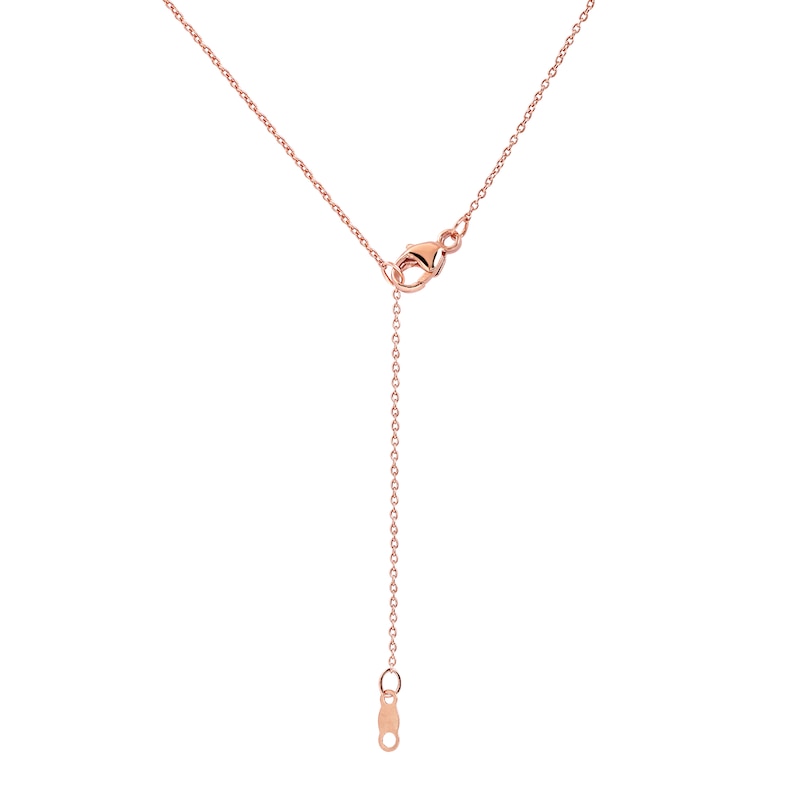 0.05 CT. T.W. Diamond "Love" Cursive Curly Script in Sterling Silver with 14K Rose Gold Plate|Peoples Jewellers