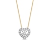 0.40 CT. T.W. Diamond Interior Stone Heart Frame Necklace in 10K Gold