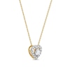 0.40 CT. T.W. Diamond Interior Stone Heart Frame Necklace in 10K Gold