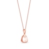 Thumbnail Image 1 of 0.50 CT. T.W. Diamond Interior Stone Tilted Square Frame Pendant in 10K Rose Gold