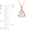Thumbnail Image 3 of 0.50 CT. T.W. Diamond Interior Stone Tilted Square Frame Pendant in 10K Rose Gold