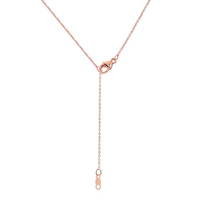 0.33 C.T. T.W. Diamond Heart and Chevron Double Strand Necklace in 10K Rose Gold