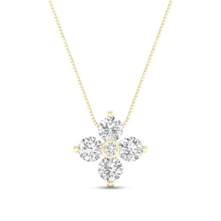 Rose Gold Flower & Diamond Pendant – Coin and Jewelry Gallery